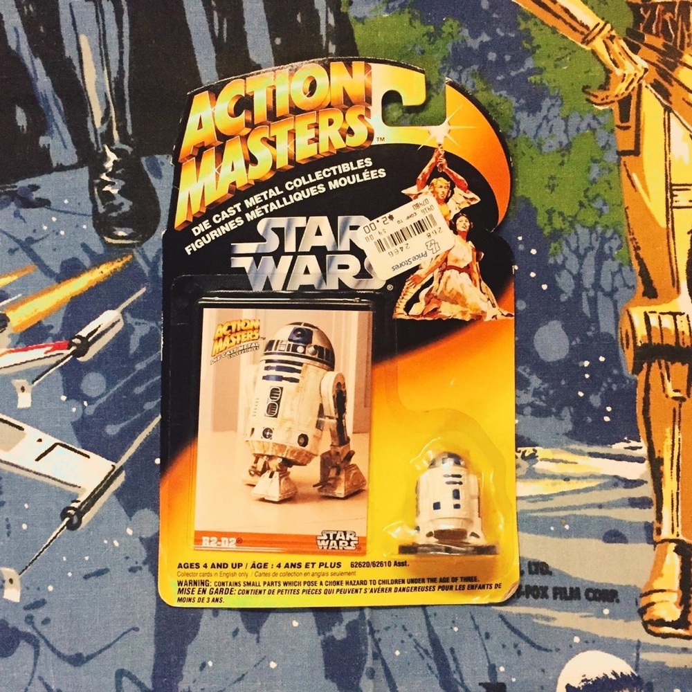 New Kenner Action Masters Die Cast Metal 1994 Star Wars R2-D2 Artoo Trading Card